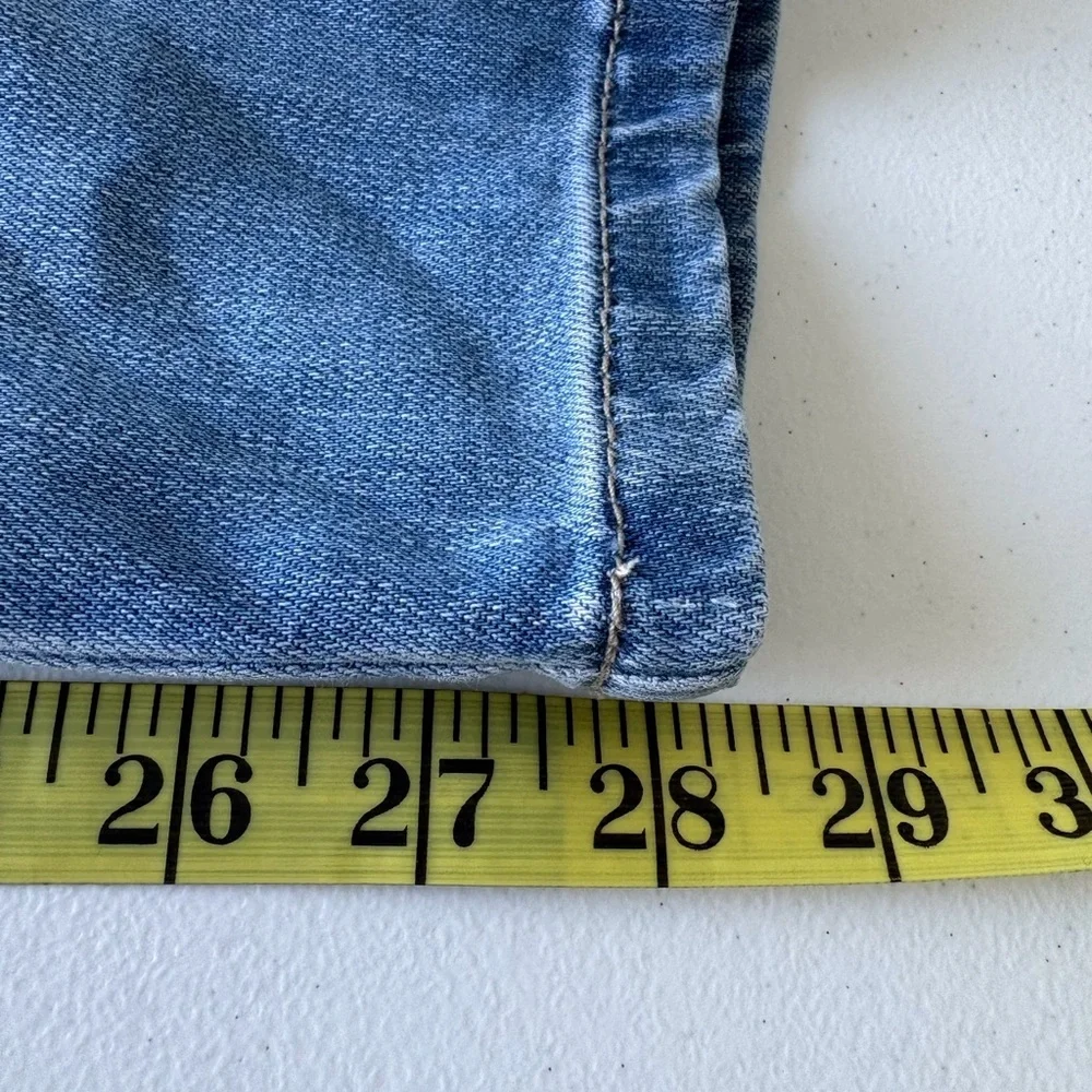 WHBM Girlfriend‎ Denim Jeans Size 6 Rhinestones Light Wash Distressed Western